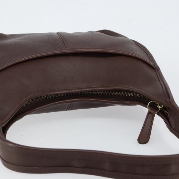 Coach Shoulder Bag Leather Dark Brown Auth 149672 - Picture 6 of 16